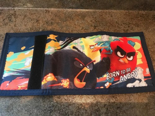 Angry Birds trifold boys wallet, Excellent Condition, Black