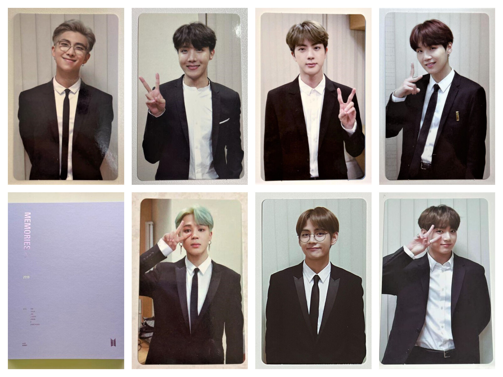 BTS Memories of 2018 DVD Official Photo Card RM J-HOPE JIN BTS Memories of 2018 DVD Official Photo Card RM J-HOPE JIN