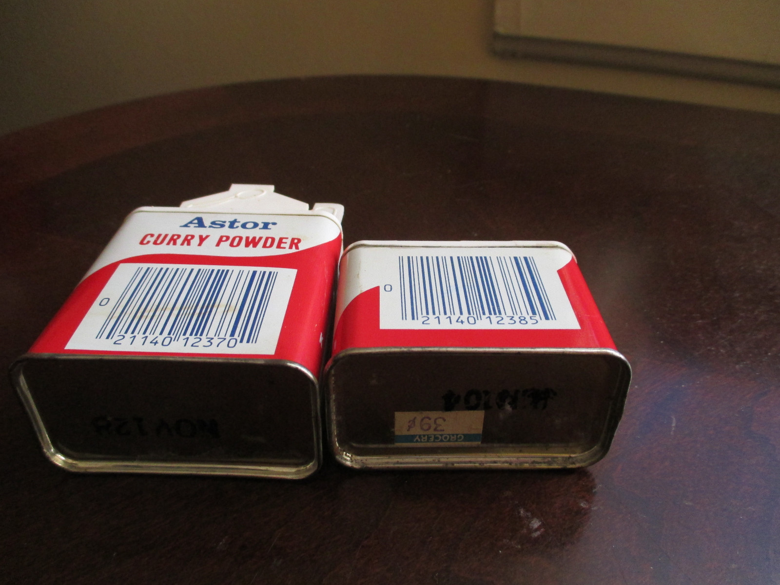 ASTOR MARJORAM CURRY POWDER SPICE TINS EMPTY