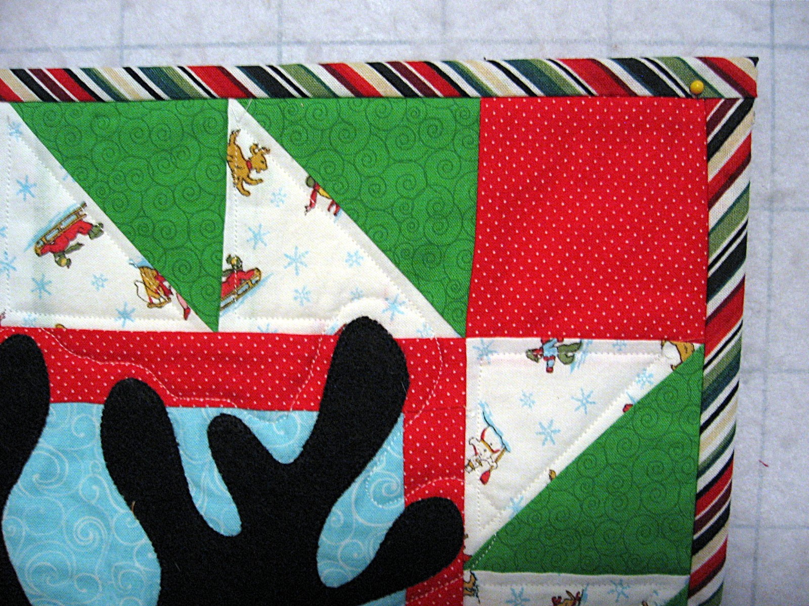 Santa's reindeer Rudolf table runner 36