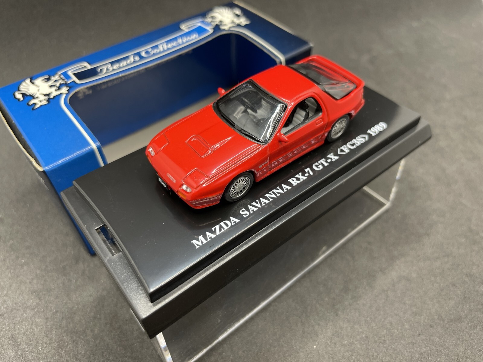 Kyosho 1/64 Beads MAZDA SAVANNA RX-7 FC3S GT-X 1989 Red
