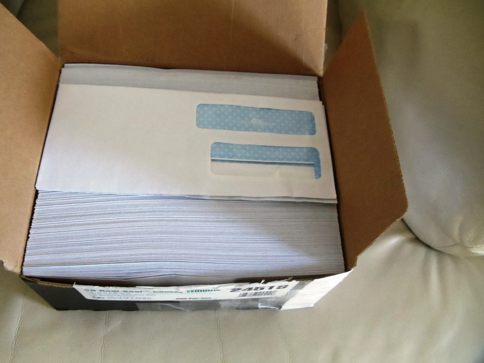 Quality Park #9 Redi-Seal Double Window 250 Security Envelopes, 24519