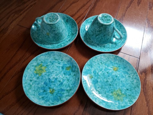 Mint Stangl 2 Person Tea Set With Dessert Plates