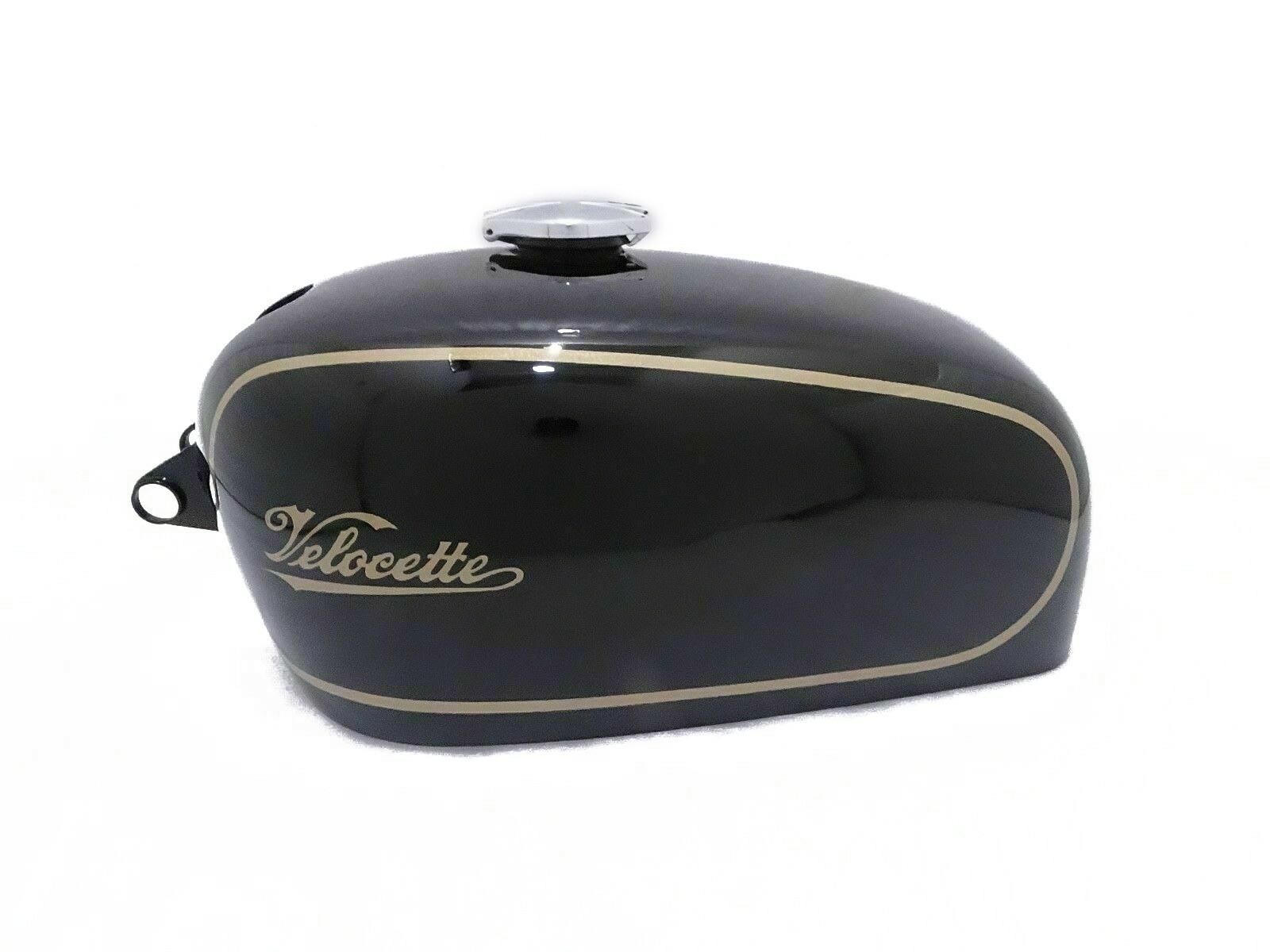 Fits Velocette Thruxton Clubman 500 Black Painted Petrol Fuel Tank With Cap  