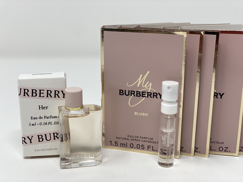 8 pc-1  Burberry Her mini .16oz, 7 My Burberry Blush spray .