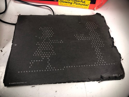 VINTAGE 1994 HASBRO LITE-BRITE WITH Some Misc SHEETS No Pegs