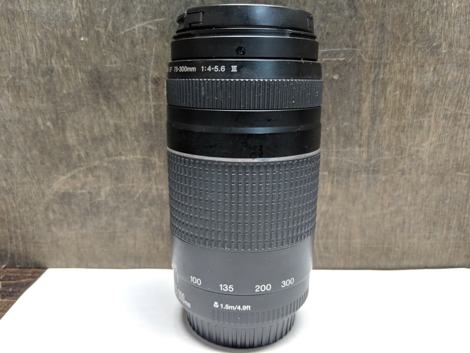 CANON EF 75-300MM 1:4-5.6 III ZOOM LENS WITH LENS COVER/CAP READ DESCRIPTION