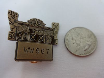 2010 Indianapolis 500 Bronze Pit Badge Dario Franchitti Target Chip Ganassi