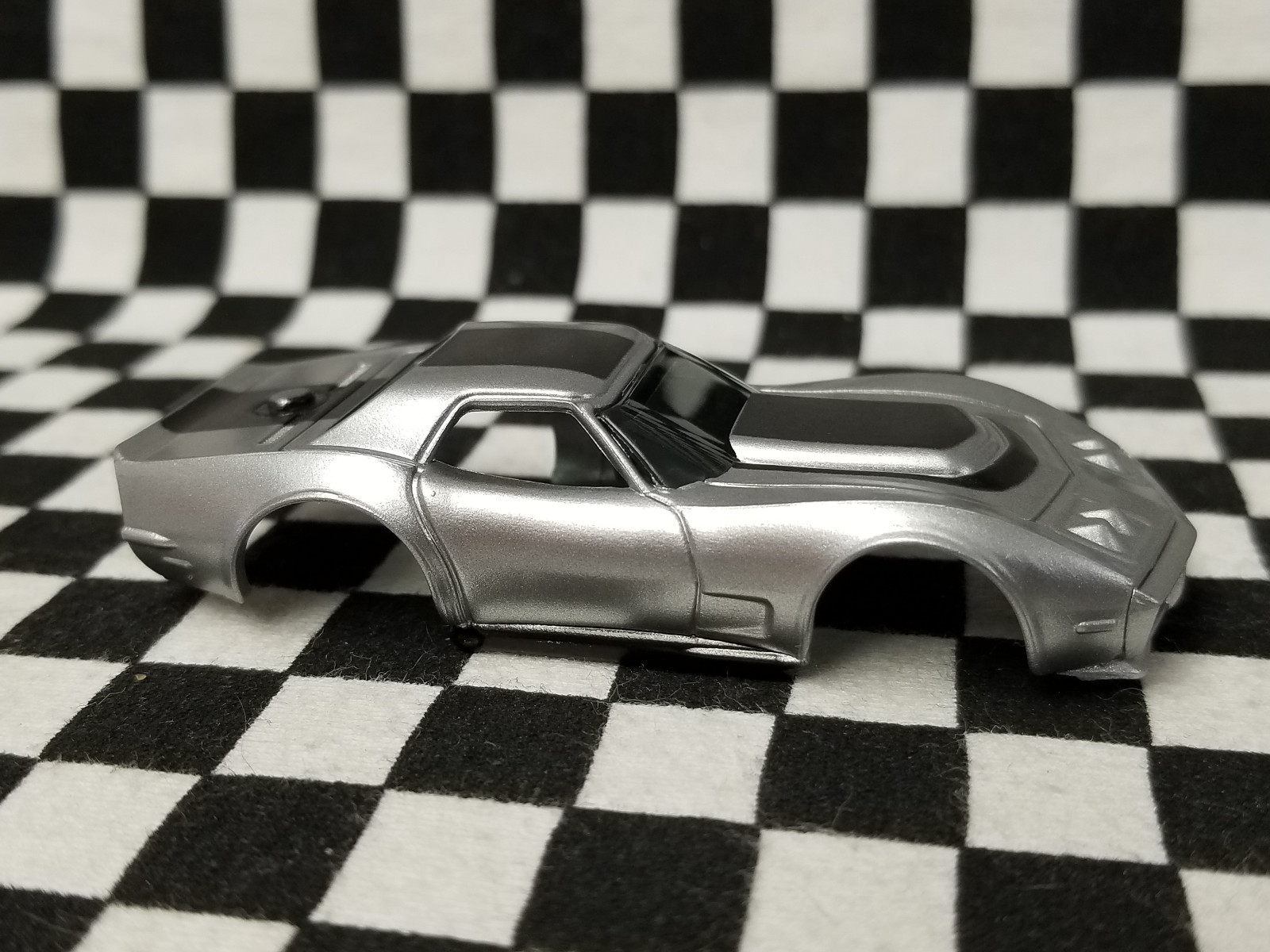 Silver and Black AF Xtras A/P A Production Corvette - AFX, TOMY, Auto World
