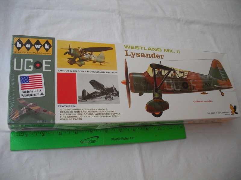 Hawk HL410/12 Westland Mk. II, Lysander, Airplane Model Kit, Sealed, 1/48 Scale