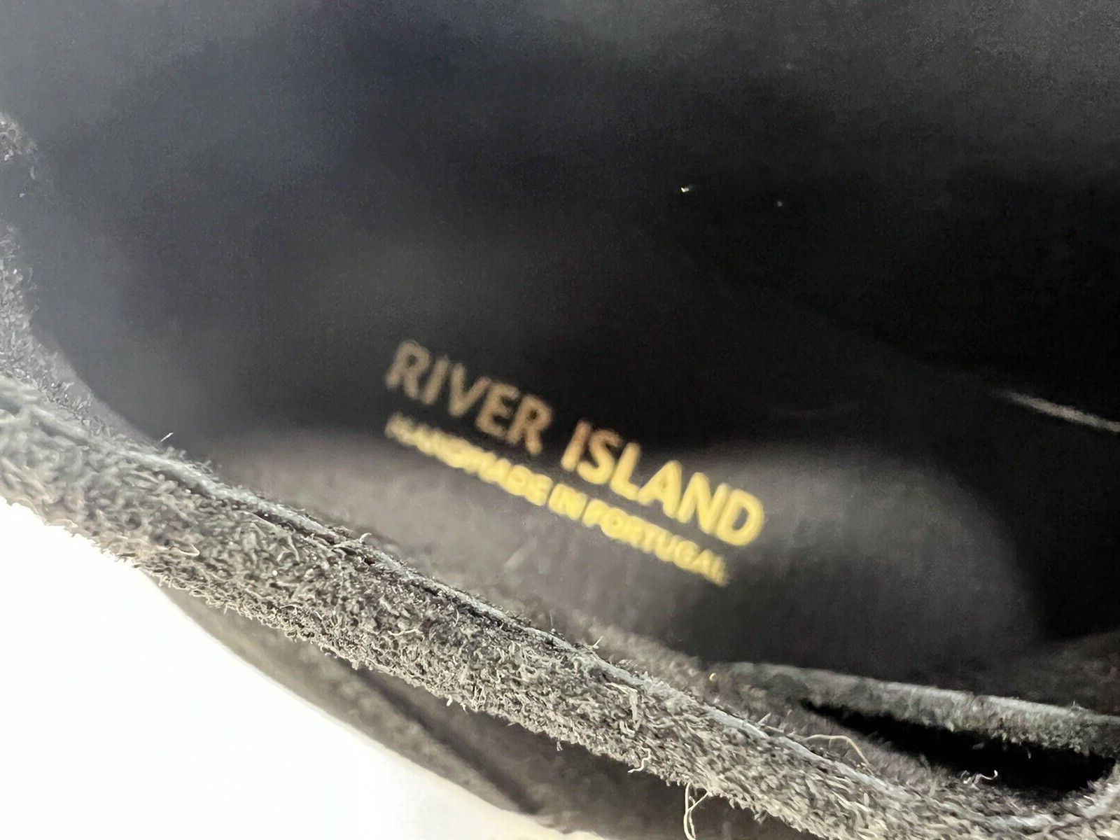 River Island Mens Black Suede Leather Desert Boots UK 7 EU 41 US 8