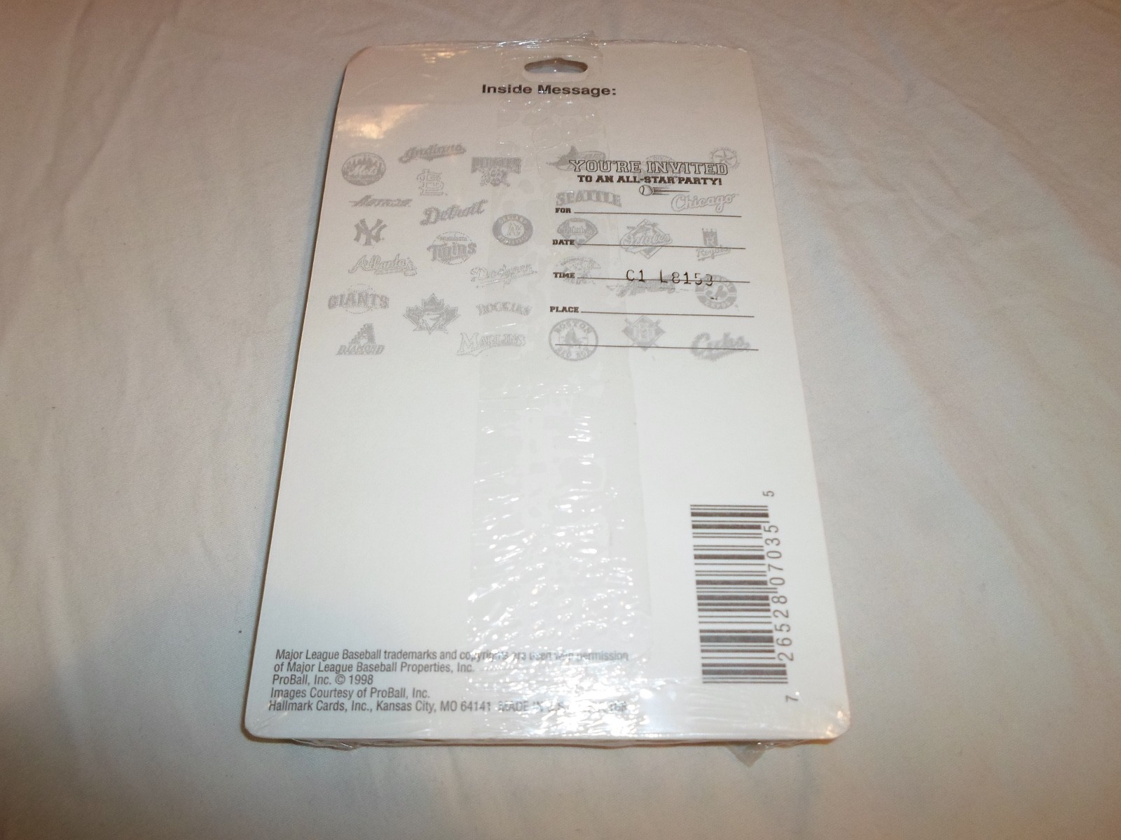 New 8 Pack Hallmark MLB Invitation/Envelopes Baseball Little League Lot Birthday