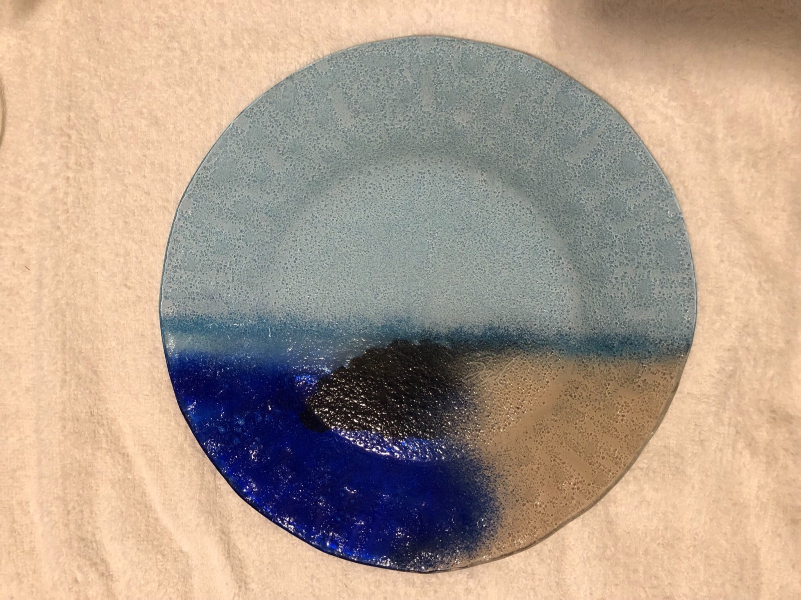 Sydenstricker Fused Glass Plate lighthouse