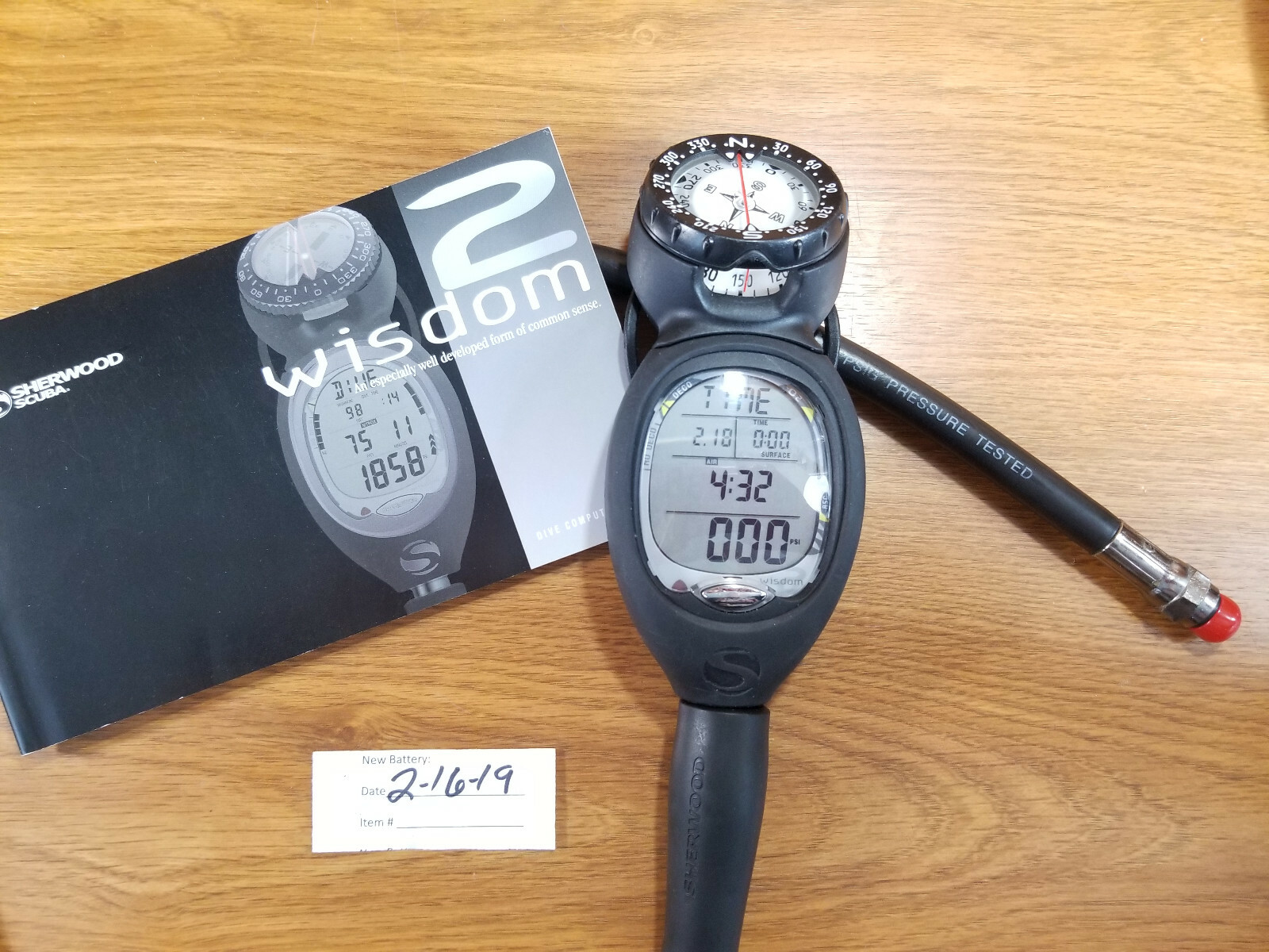 Sherwood WISDOM 2 Air Integrated Scuba Dive Computer Air / Nitrox with compass