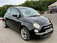 2009 FIAT 500 LOUNGE 1.2 BLACK 3DR MANUAL SPORTS WHEELS PAN-ROOF BLACK FRESH MOT