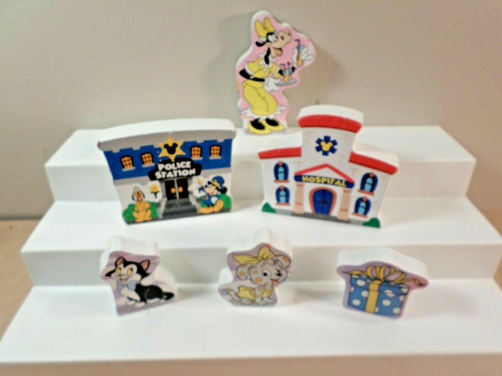 Disney Mickey Mouse Wooden Blocks & Wooden Train with Train Car