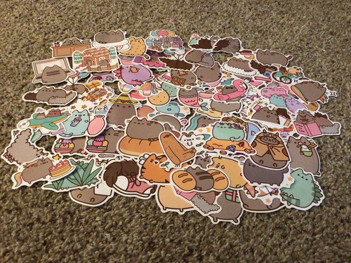 100 PCS Pusheen Stickers  Laptop Skateboard Helmet Phone Decor Stickers!!
