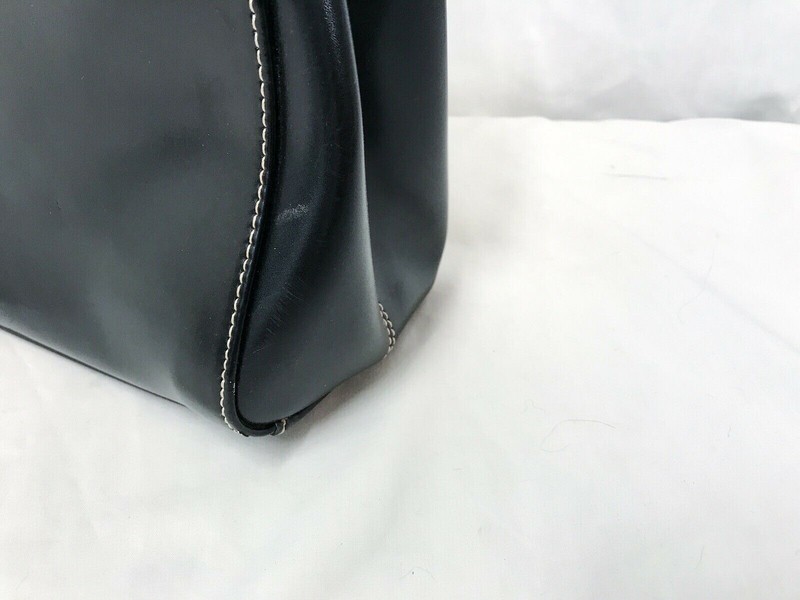 WILSONS BLACK LEATHER HANDBAG PURSE with White Stitching | eBay WILSONS BLACK LEATHER HANDBAG PURSE with White Stitching | eBay