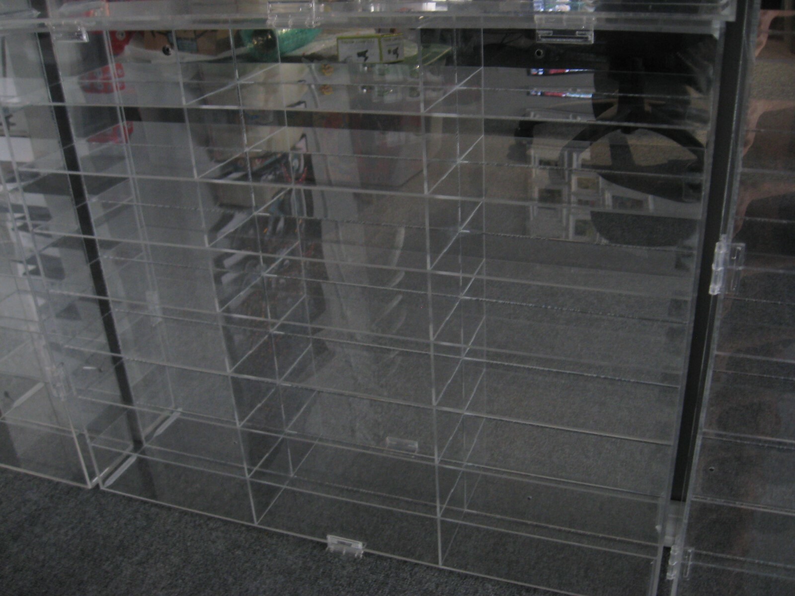 (4 Cases) Carney 1:24 Diecast Car Acrylic Display CaseMirror Back  68 Car Total