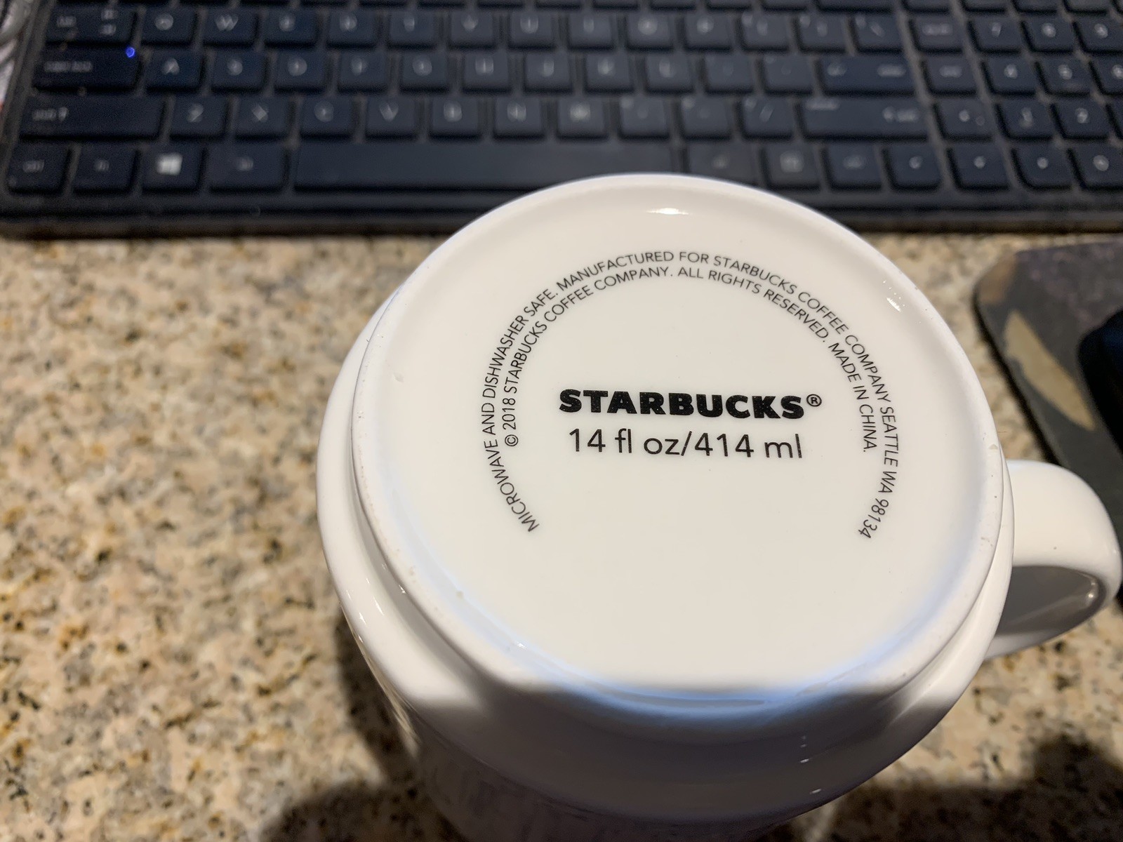 STARBUCKS COFFEE COMPANY EST 1971 SEATTLE WA 14 OZ COFFEE TEA MUG CUP