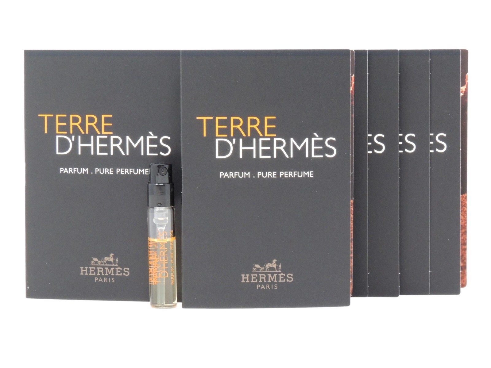 HERMES TERRE D'HERMES PARFUM PURE PERFUME 2.0ml .06oz x 10