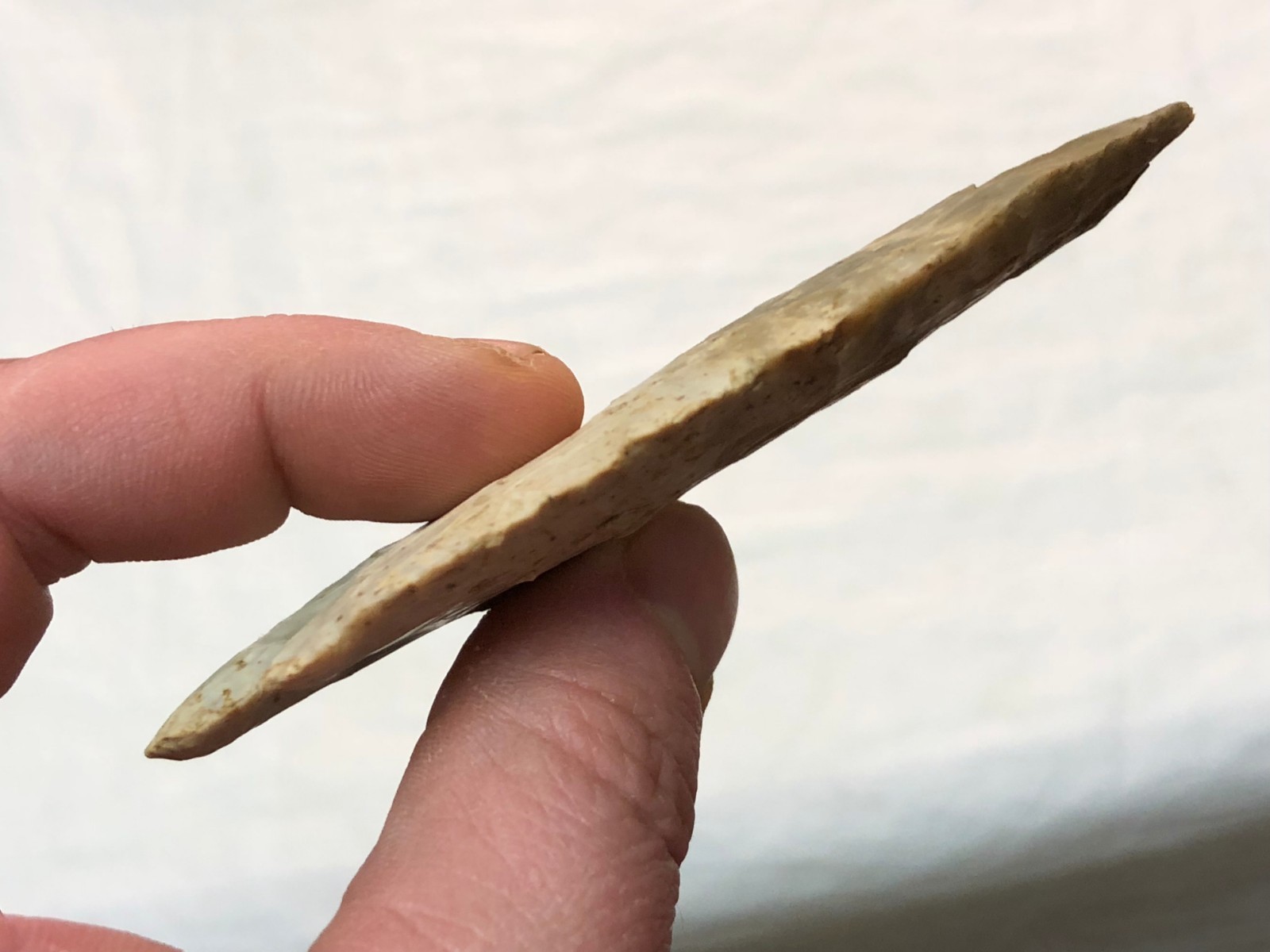 EXCEPTIONAL THEBES POINT VERMILION CO., IL. AUTHENTIC ARROWHEAD ARTIFACT LM3