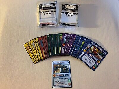 Marvel Super Heroes Collector's Club Trading Card Game 2x50 Pack Card Set Sealed