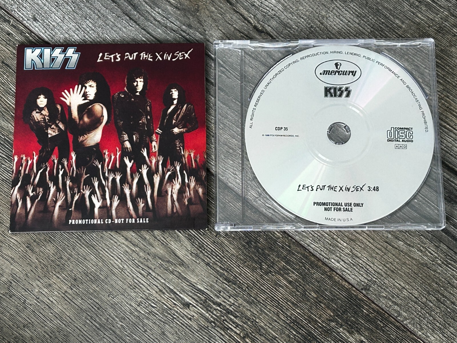 KISS CD Single Let's Put The X In Sex Promo Cardboard Sleeve USA