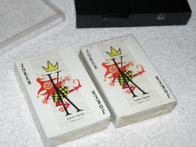 New Allied Union Texas Petroleum Vintage 2 Deck Set of Playing Cards in Case