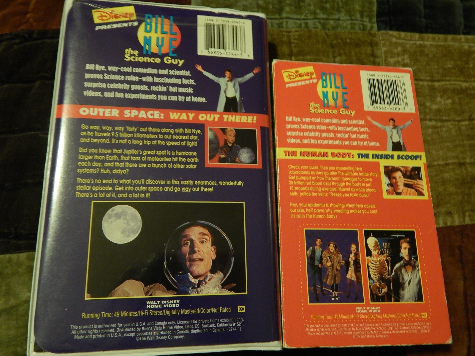 Bill Nye the Science Guy: Human Body - The Inside Scoop + Outer Space (VHS x 2)