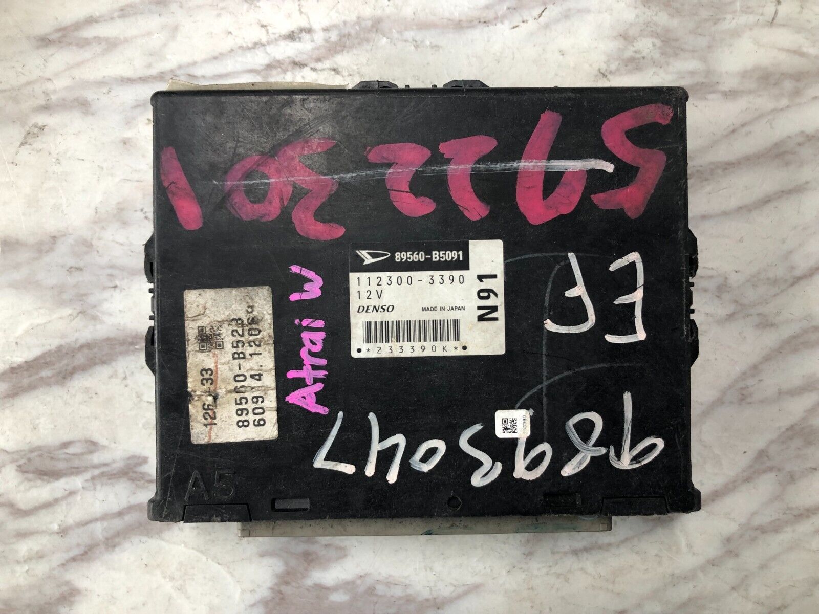 DAIHATSU ATRAI EF Engine Control Unit ECU N91 89560-B5091 DAIHATSU ATRAI EF Engine Control Unit ECU N91 89560-B5091