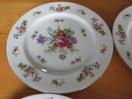 Set of 4 HARMONY HOUSE CHINA Dresdania Dinner Plates