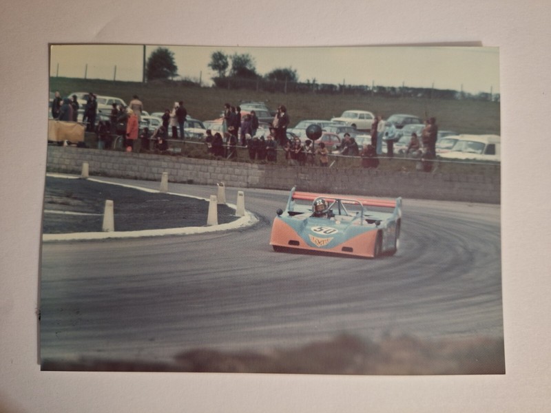  Original  Photo Kmw Porsche Interserie 1974 Silverstone , Hans MÃ¼Ller-Perschi