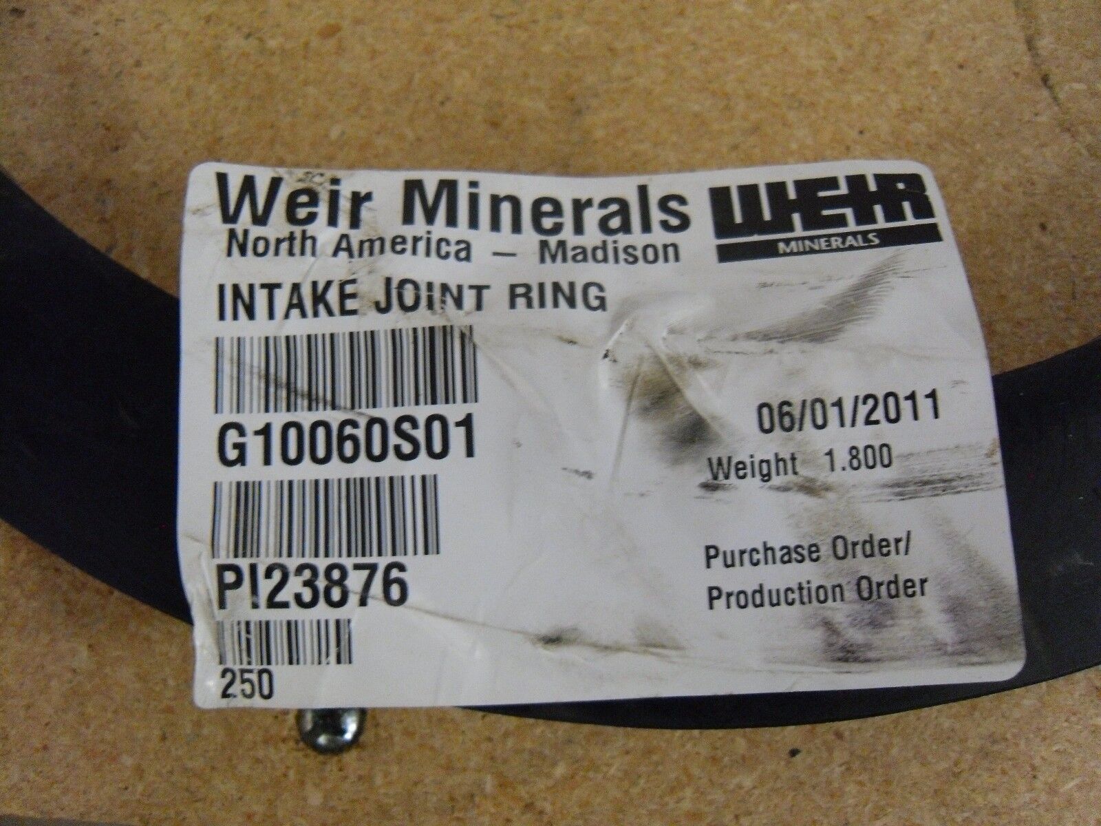 WEIR Minerals - Intake Joint Ring - G10060S01 | eBay WEIR Minerals - Intake Joint Ring - G10060S01 | eBay