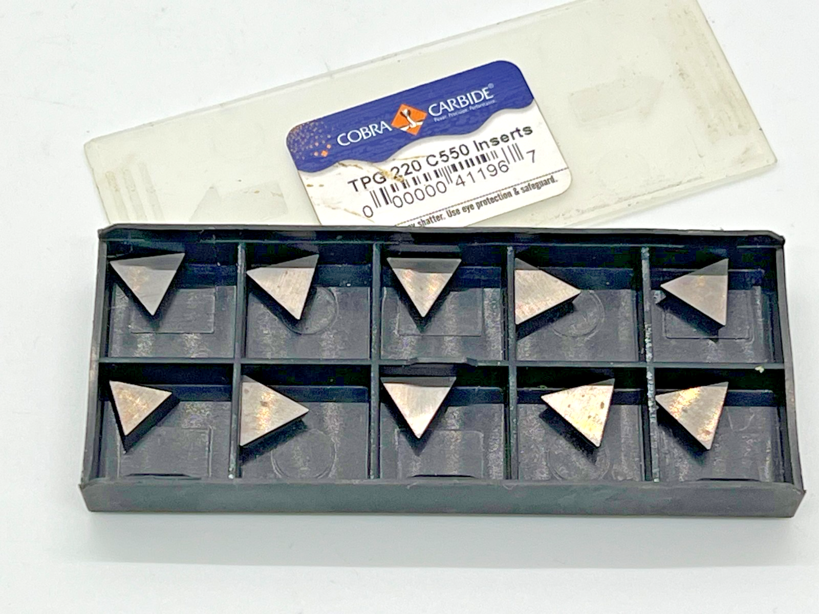 Cobra Carbide TPG 220 C550 New Carbide Inserts - Qty. 10