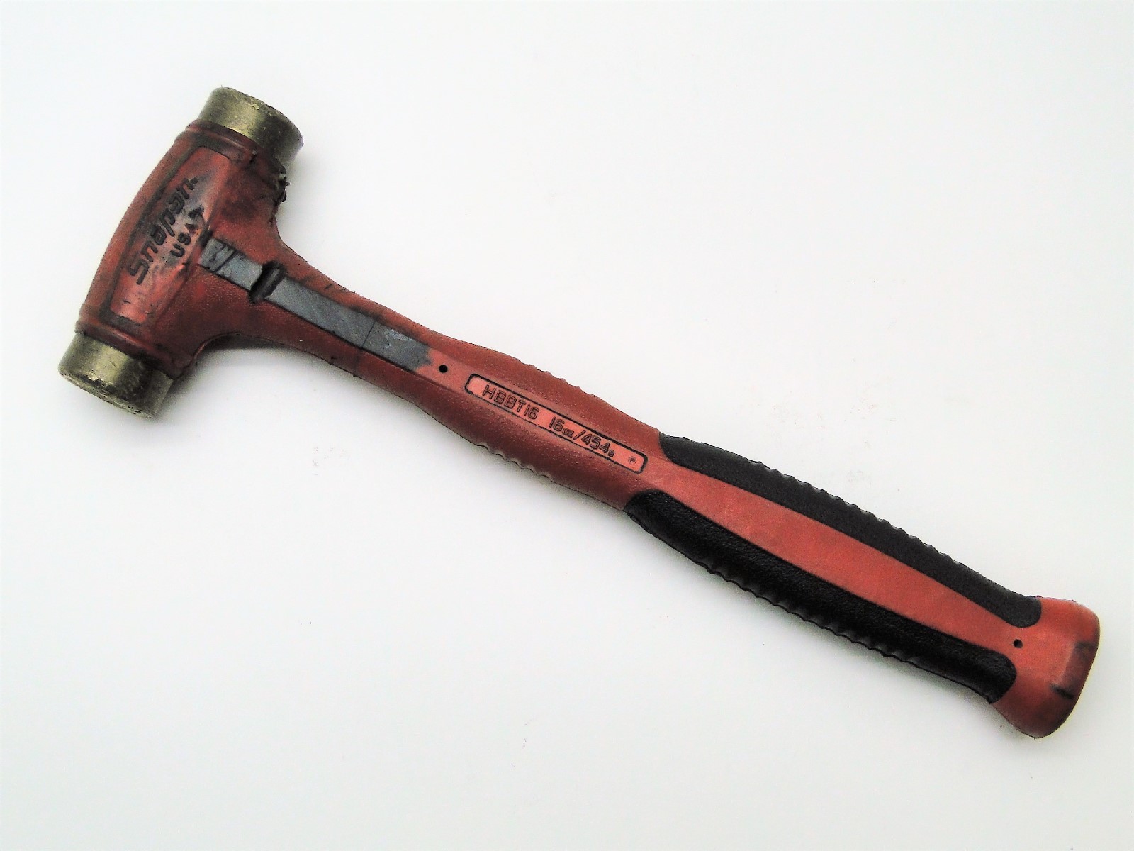 Snap On HBBT16 Bronze 16 oz Dead Blow Ball Peen Soft Grip Hammer Mallet