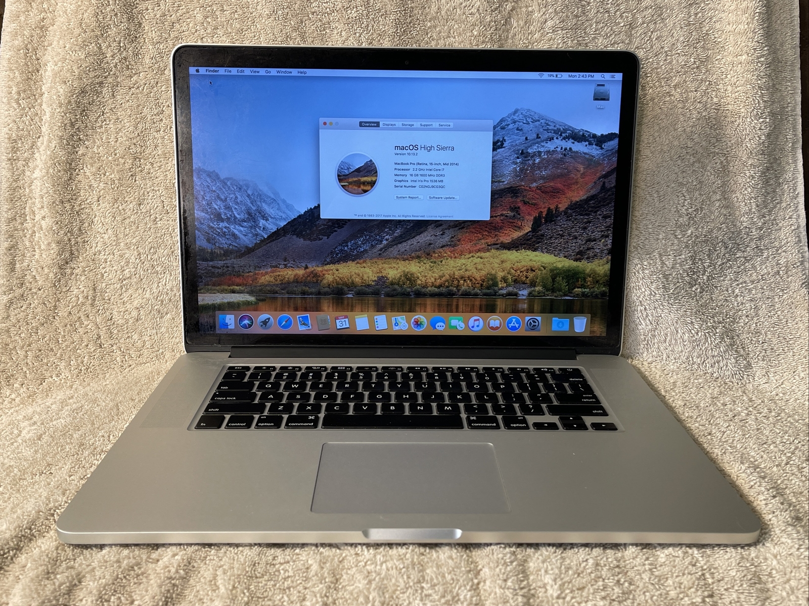 MacBook Pro Retina i7 メモリ16GB SSD1TB MacBook Pro Retina i7 SSD1TB 16GB
