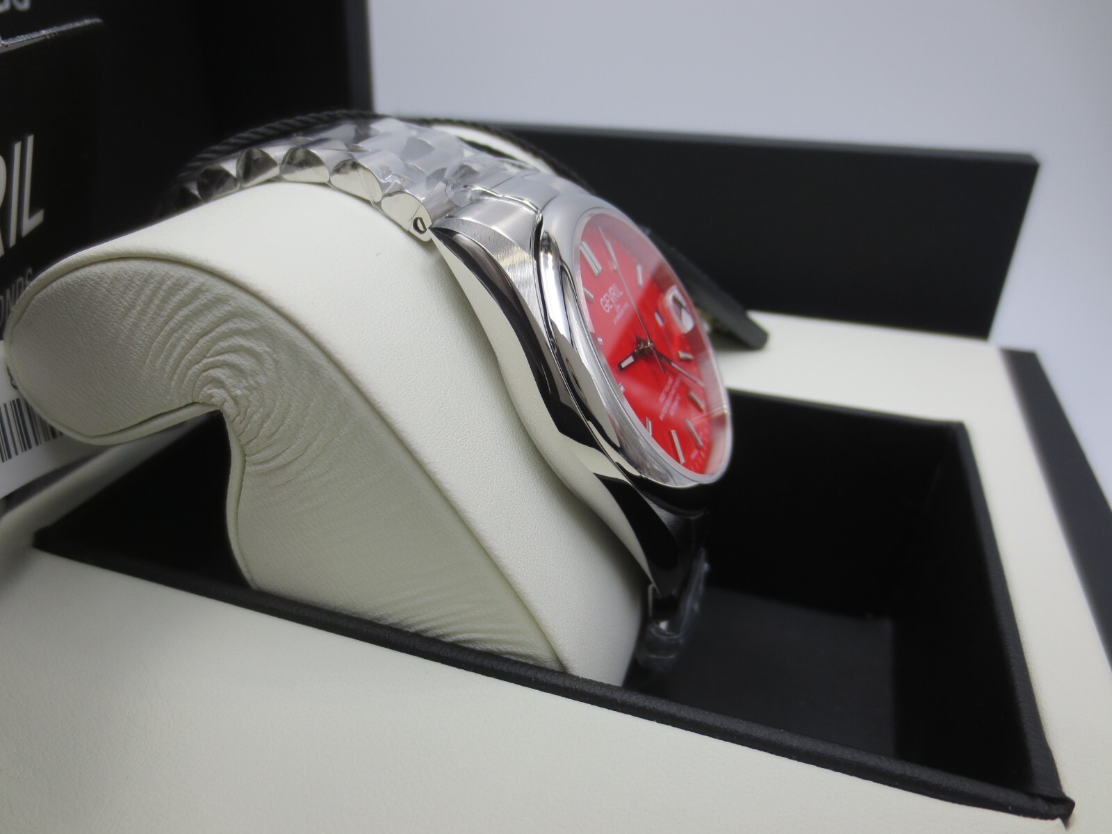 Pre-owned Gevril Men's 48932b West Village Swiss Automatic Sellita Sw200 Red Dial Watch
