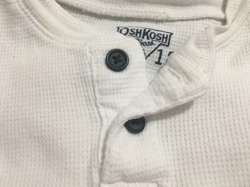 18 Mths Infant Osh Kosh B'Gosh Off  White One Piece Body Suit Thermal, L Sleeves