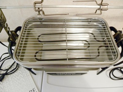 Original FARBERWARE Open Hearth Broiler & Rotisserie Complete Works Great!