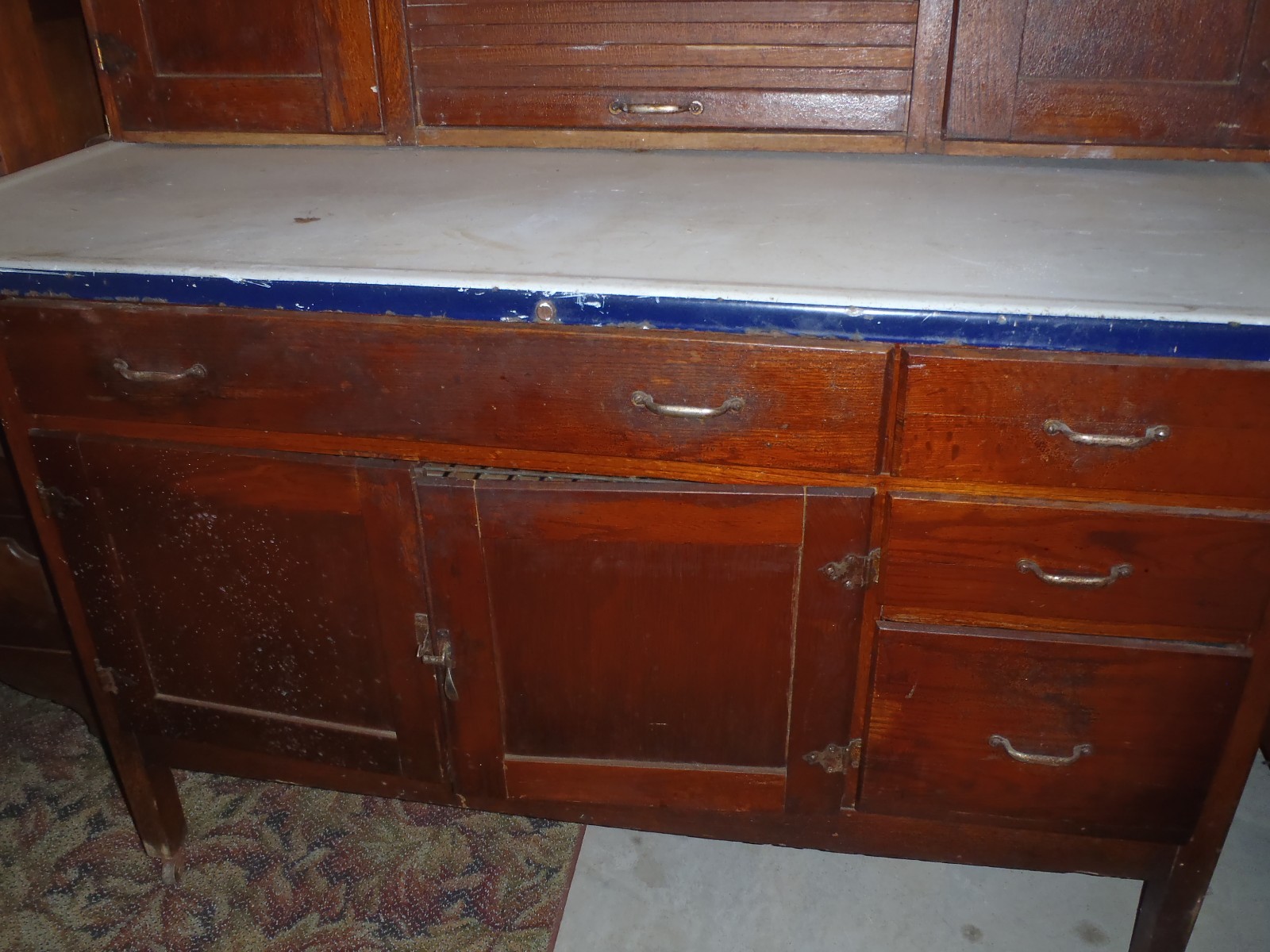 RARE VINTAGE HOOSIER,CUPBOARD KITCHEN CABINET,WOODEN,GLASS ,ANTIQUE FURNITURE
