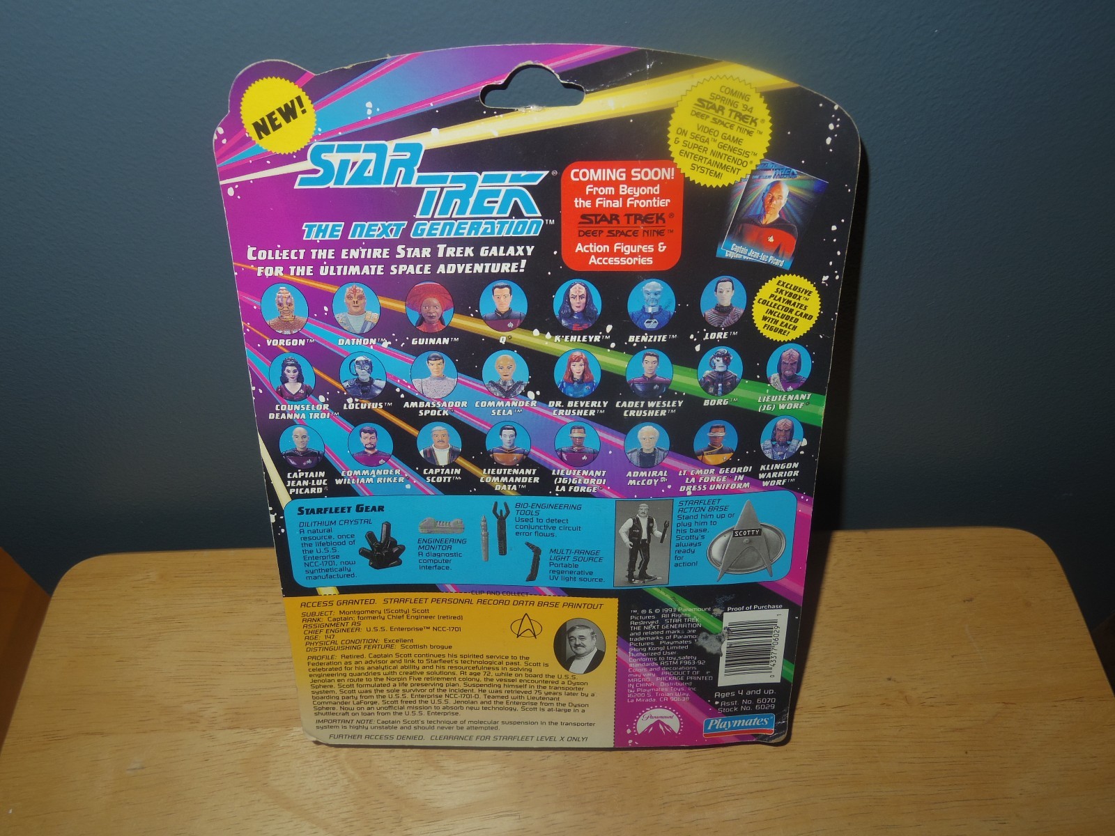 1993 Playmates Star Trek Next Generation Captain Scott Collectible Toy - New