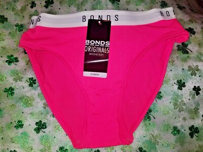 BONDS ORIGINALS WOMEN'S BEYOND SOFT HI BIKINI-PINK-SIZE: SMALL-NWT