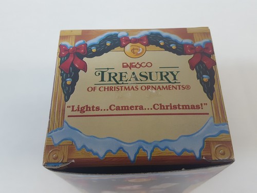 Enesco Donald Duck Lights Camera Christmas Treasury Ornament Vintage NOS