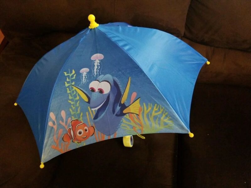 Disney Pixar Finding Dory Umbrella Molded Umbrella for Kids Nemo Blue Yellow 