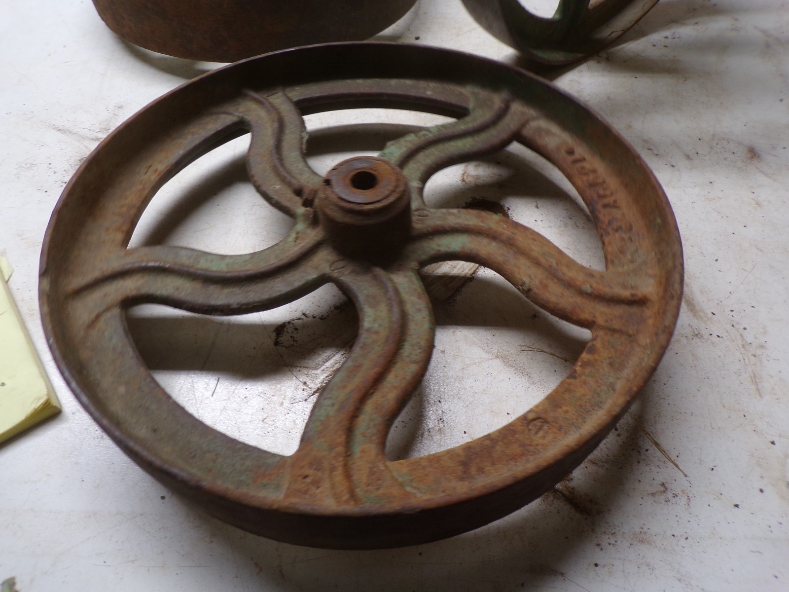 Set of 4 Fancy Case Eagle cast iron Wheels for Engine Cart etc.