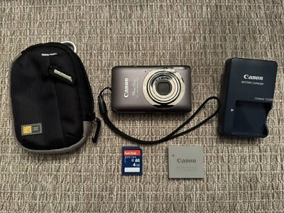 Canon PowerShot ELPH 100 HS 12.1MP Digital Camera Digi Cam- Gray