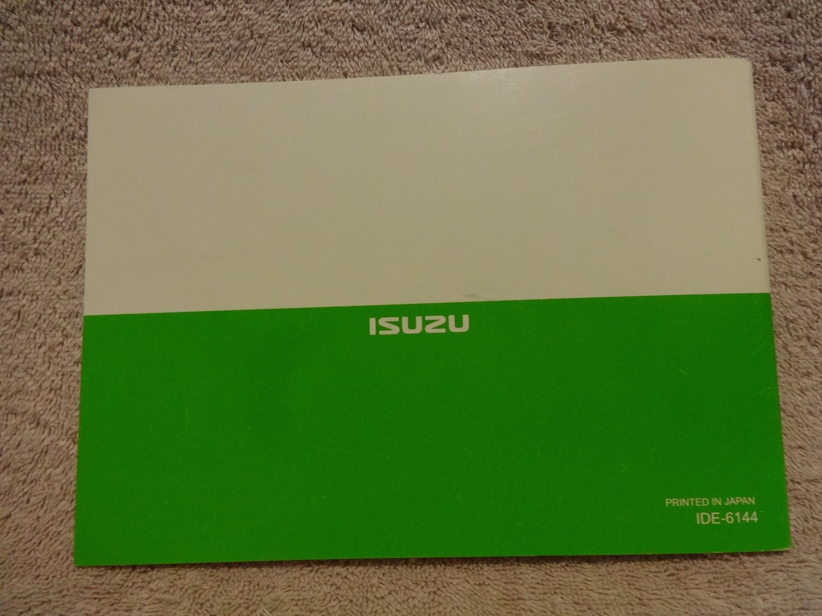 ISUZU DIESEL INDUSTRIAL ENGINE 2CA1, 3CA1, 3CB1 INSTRUCTION MANUAL