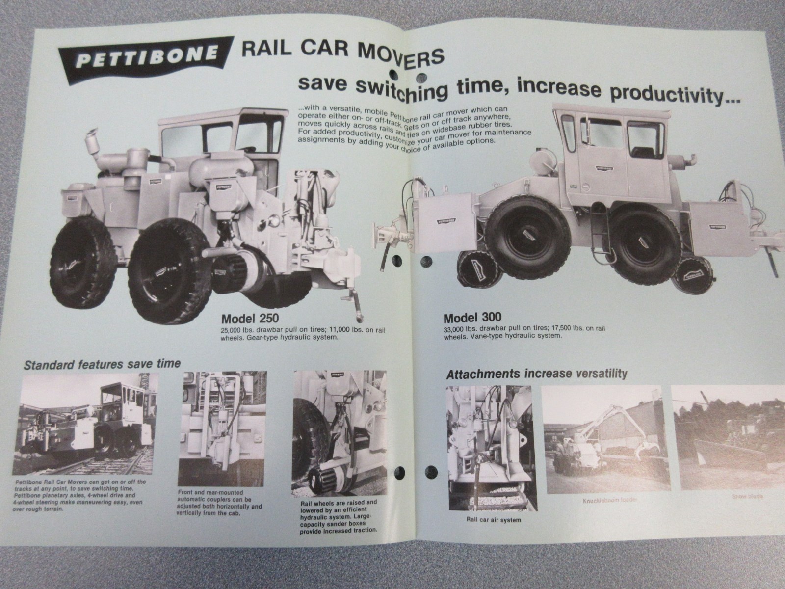 Rare Pettibone Rail Car Movers Sales Brochure