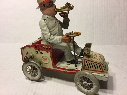 ANTIQUE LEHMANN TUT TUT TIN LITHO CLOCKWORK CAR LOT “VERY RARE”